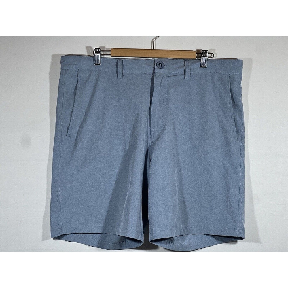 Rising Tide Mens Shorts 38 Blue White Check Stretch Casual Summer Golf